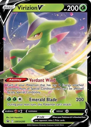 Virizion V - SWSH295 (SWSH:PR) Promo - Near Mint Holofoil