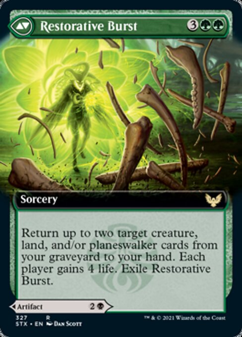 Pestilent Cauldron // Restorative Burst [#327 Extended Art] (STX-R)