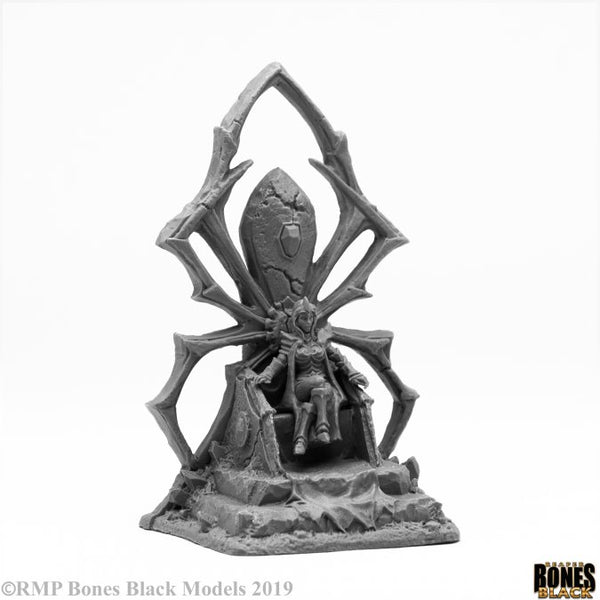 Bones Black 44090: Dark Elf Queen on Throne