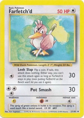 Farfetch'd - 027/102 (BS) Uncommon - Near Mint