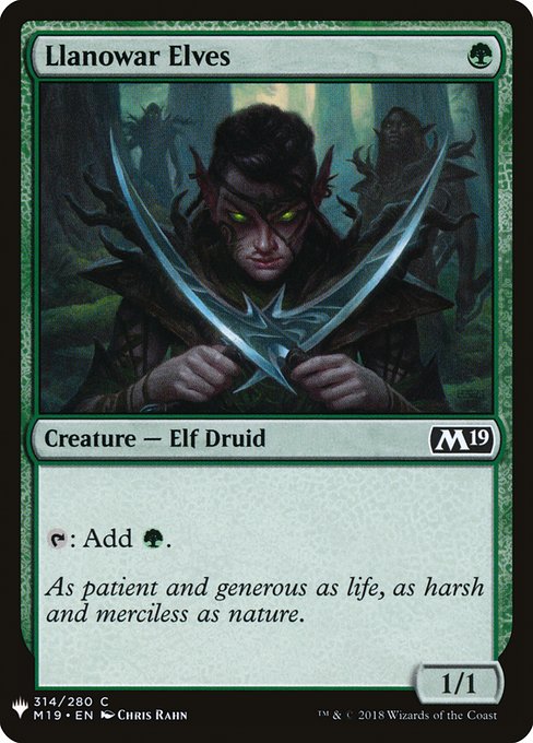 Llanowar Elves [Mystery Booster #1262] (M19-C)