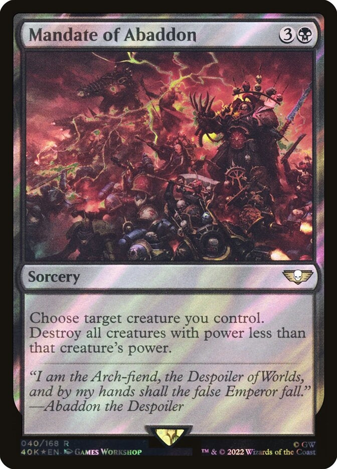 Mandate of Abaddon [#040 Surge Foil] (40K-R-FOIL)