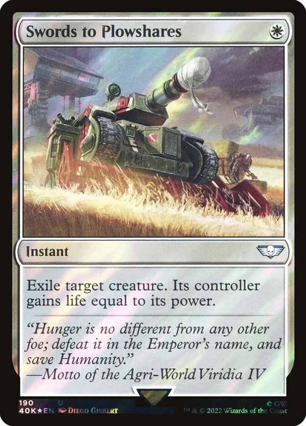 Swords to Plowshares [#190 Surge Foil] (40K-U-FOIL)