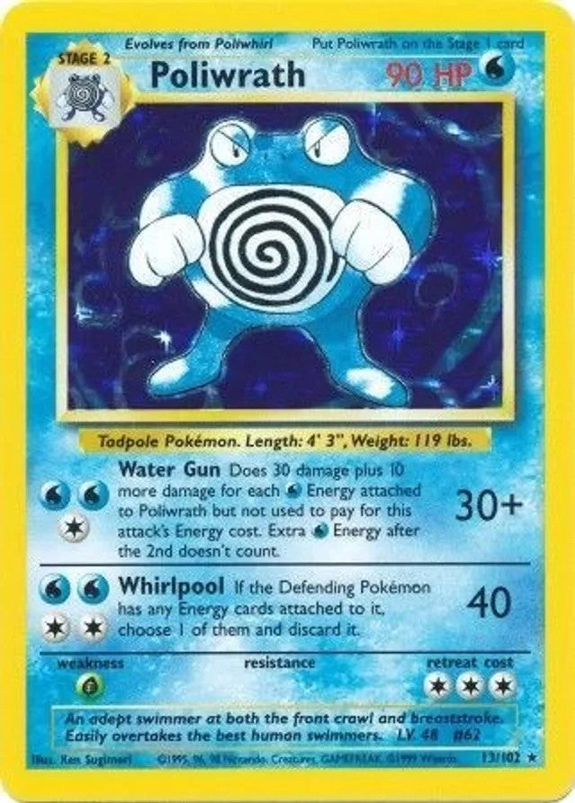 Poliwrath - 013/102 (BS) Holo Rare - Near Mint Holofoil