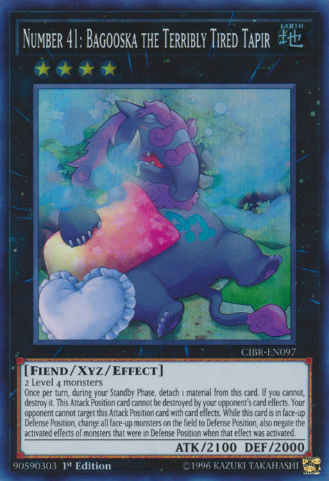 Number 41: Bagooska the Terribly Tired Tapir (CIBR-EN097) Super Rare - Near Mint 1st Edition