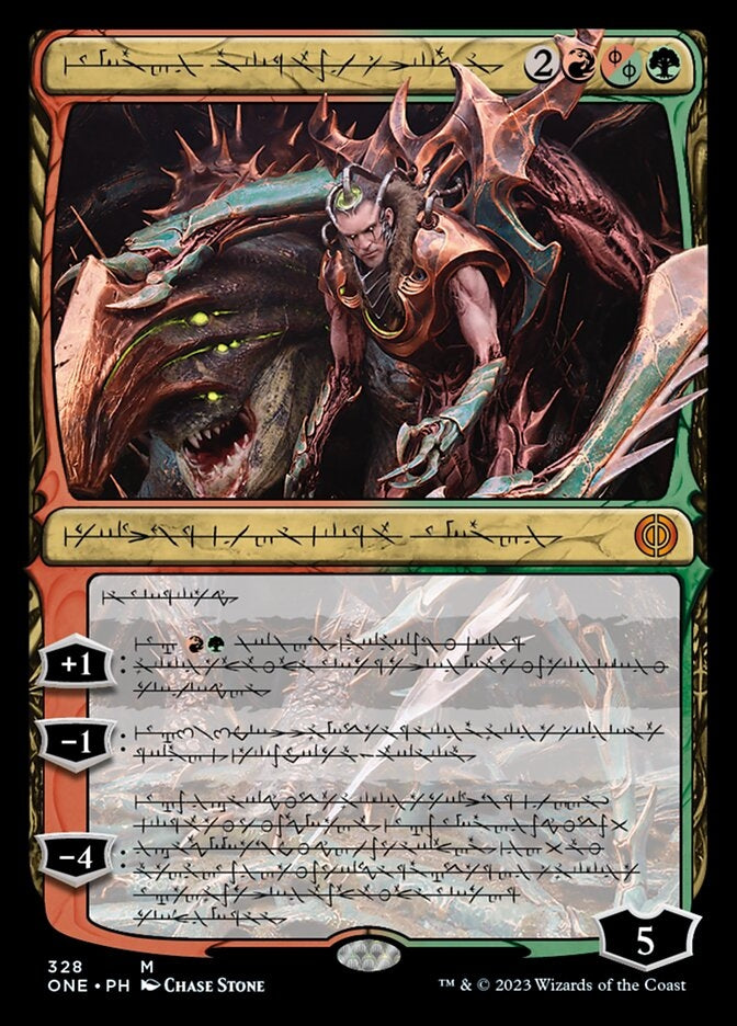 Lukka, Bound to Ruin [#328 Phyrexian Showcase] (ONE-M)