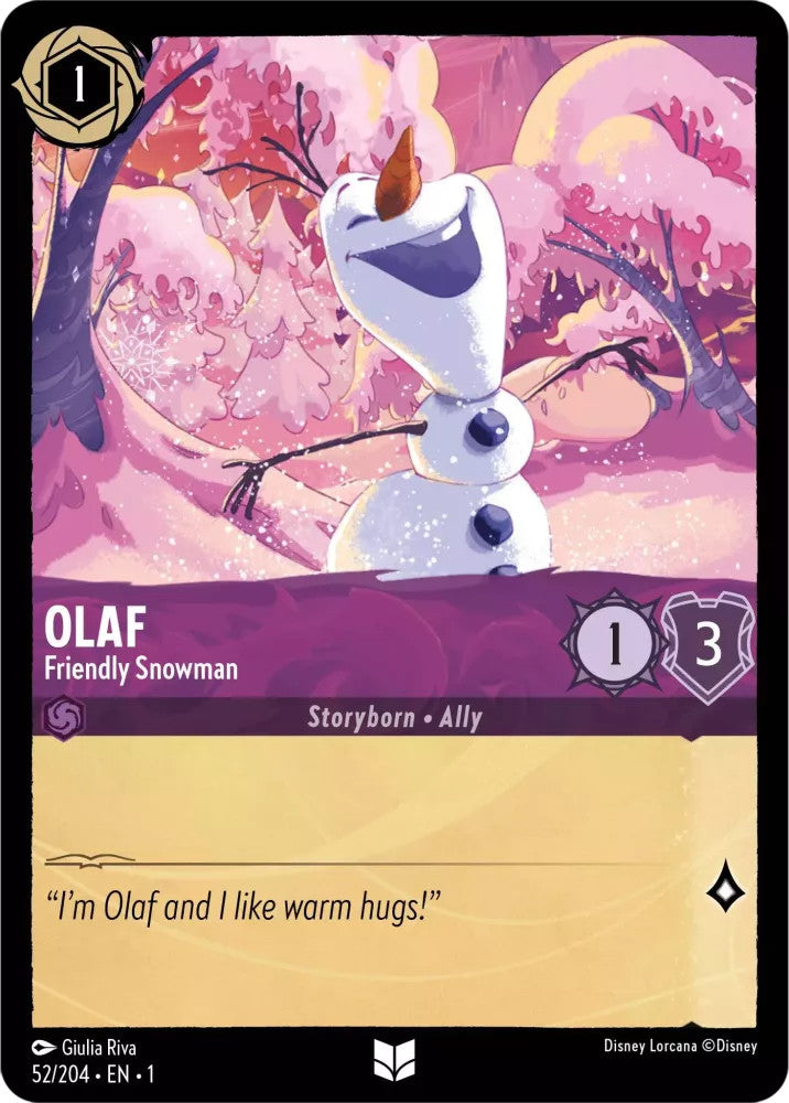 Olaf - Friendly Snowman (The First Chapter 52/204) Uncommon - Near Mint