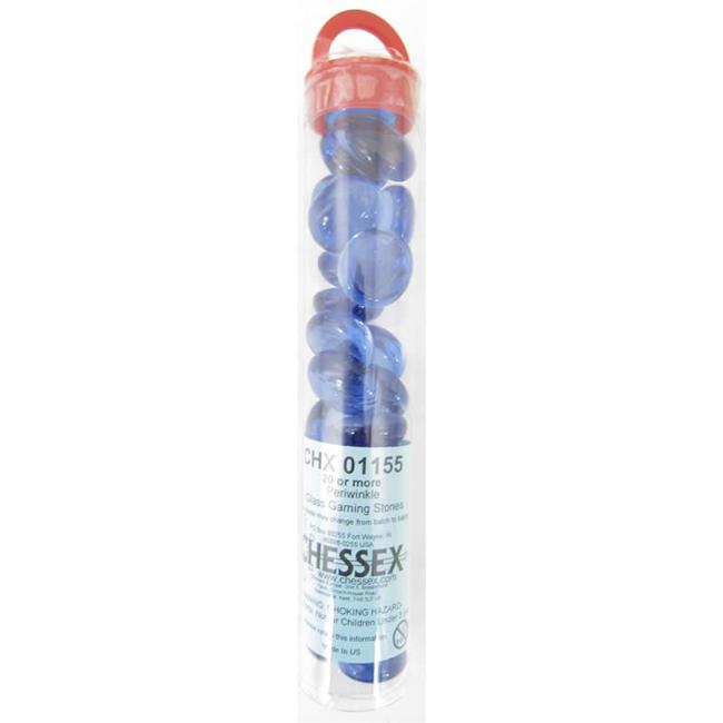 CHX01155: Glass Stones Tube - Periwinkle (20+)