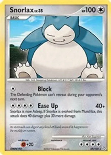 Snorlax (37/130) Reverse Holo Light Play