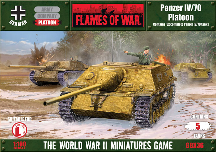 Flames of War: WWII: German (GBX36) - Panzer IV/70 Platoon (Late)