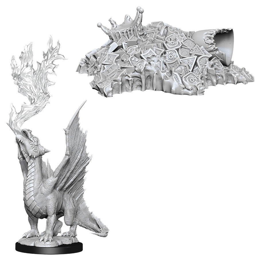 D&D: Nolzur's Marvelous Miniatures - Gold Dragon Wyrmling & Small Treasure Pile (90028)