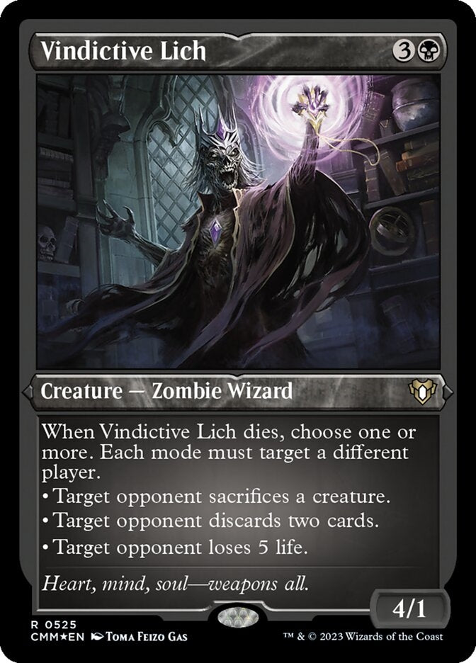 Vindictive Lich [#0525 Etched Foil] (CMM-R)