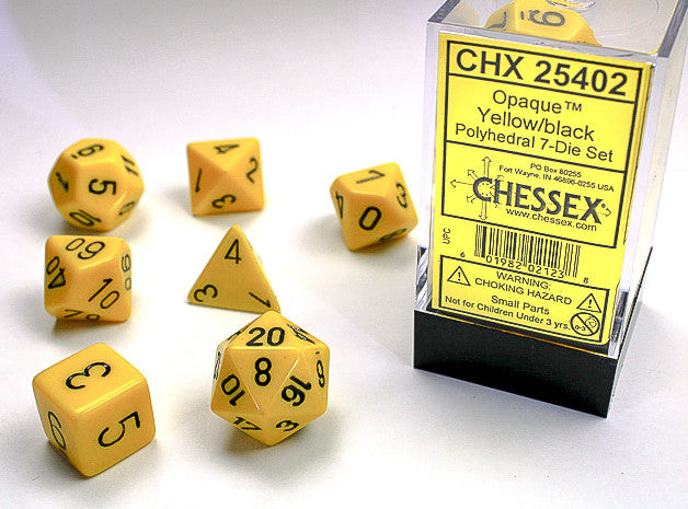 CHX25402: Opaque - Poly Set Yellow w/black (7)