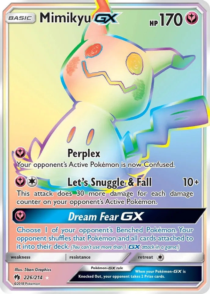 Mimikyu GX (226/214) Secret Rare Moderate Play