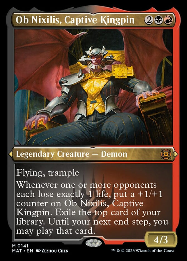 Ob Nixilis, Captive Kingpin [#0141 Etched Foil] (MAT-M)