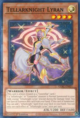 Tellarknight Lyran (CYAC-EN021) Super Rare - Near Mint 1st Edition