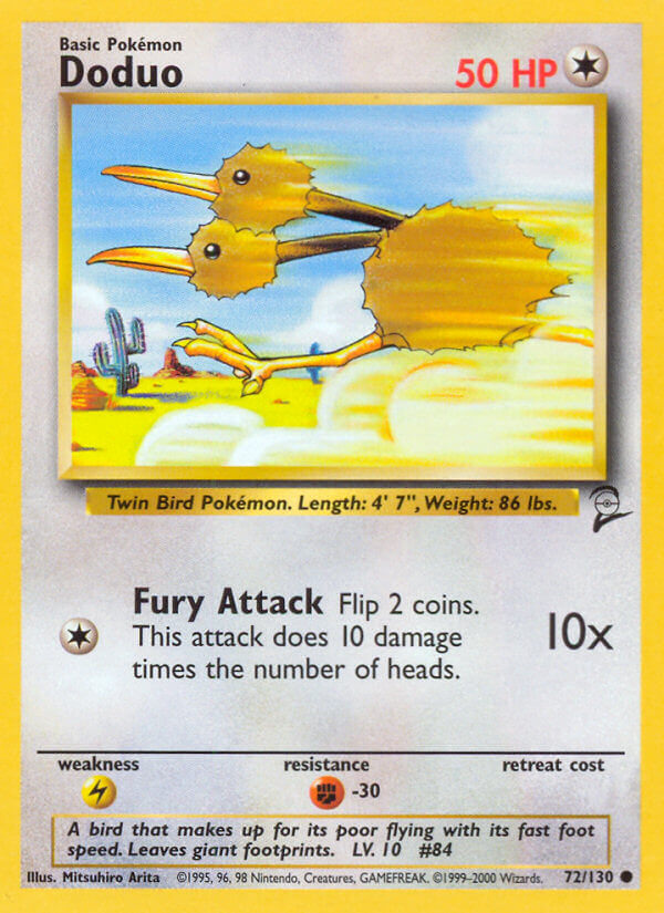 Doduo - 072/130 (BS2) Common - Near Mint