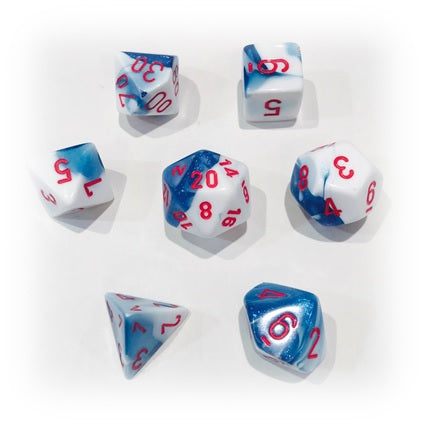 CHX26457: Gemini - Poly Set Astral Blue-White w/red (7)