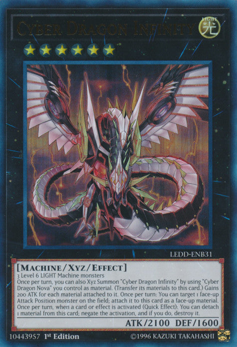 Cyber Dragon Infinity (LEDD-ENB31) Ultra Rare- Near Mint 1st Edition