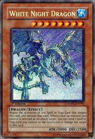 White Night Dragon (ANPR-EN092) Secret Rare - Near Mint 1st Edition