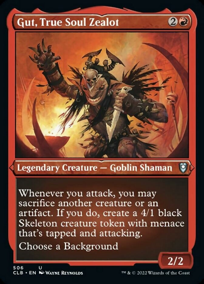 Gut, True Soul Zealot [#506 Etched Foil] (CLB-U)