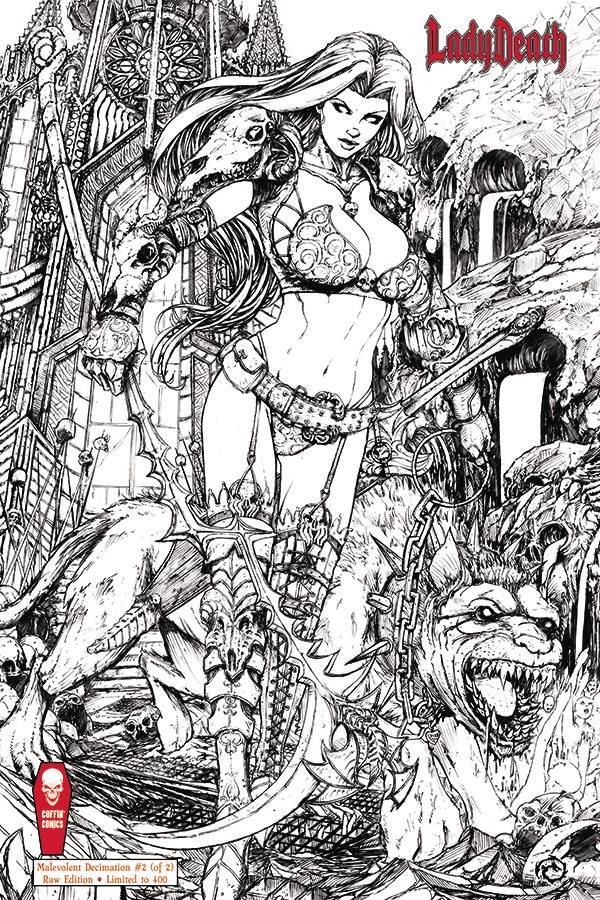 LADY DEATH MALEVOLENT DECIMATION #2 (OF 2) RAW ED (MR)
