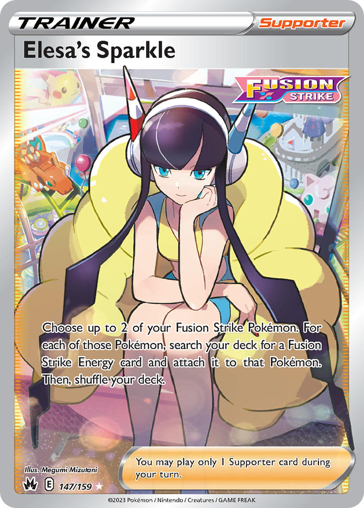 Elesa's Sparkle (Full Art) - 147/159 (CRZ) Ultra Rare - Near Mint Holo Elesa's Sparkle (Full Art) - 147/159 (CRZ) Ultra Rare - Near Mint Holo