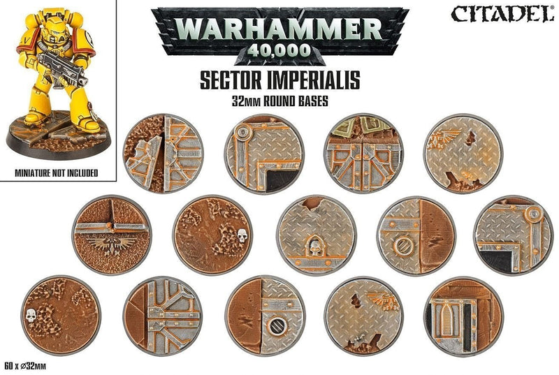 Citadel Hobby: Bases - 40K: Sector Imperialis - 32mm Round (60)