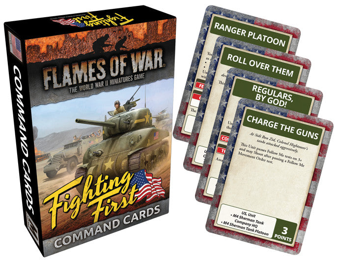 Flames of War: WWII: Command Cards (FW243C) - Fighting First, USA (Mid)