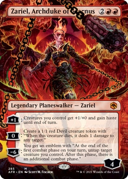 Zariel, Archduke of Avernus [#285 Borderless Planeswalkers] (AFR-M)