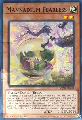 Mannadium Fearless (CYAC-EN013) Super Rare - Near Mint 1st Edition