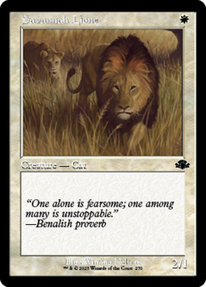 Savannah Lions [#270 Old Frame Bonus Sheet] (DMR-C)