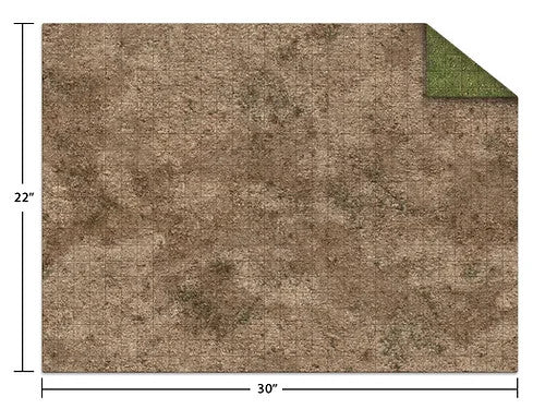 Monster Fight Club: 22x30" Adventure Grid - Broken Grassland / Desert Scrubland