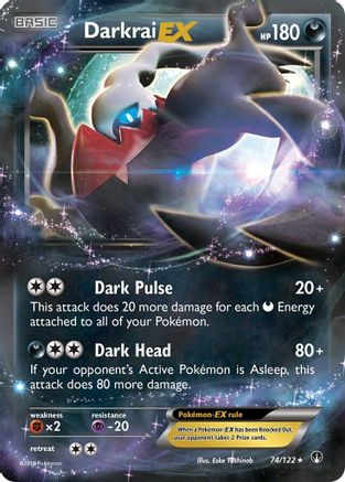 Darkrai EX - 074/122 (BKP) Ultra Rare - Near Mint Holofoil