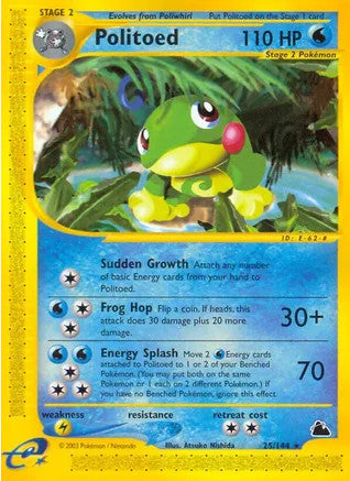 Politoed (25/144) Reverse Holo - Moderate Play