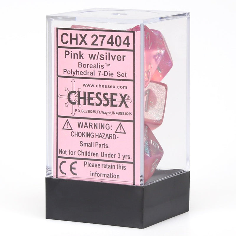 CHX27404: Borealis - Poly Set Pink w/silver (7) (OOP)