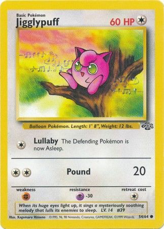 Jigglypuff - 54/64 (JU) Common - Near Mint Unlimited