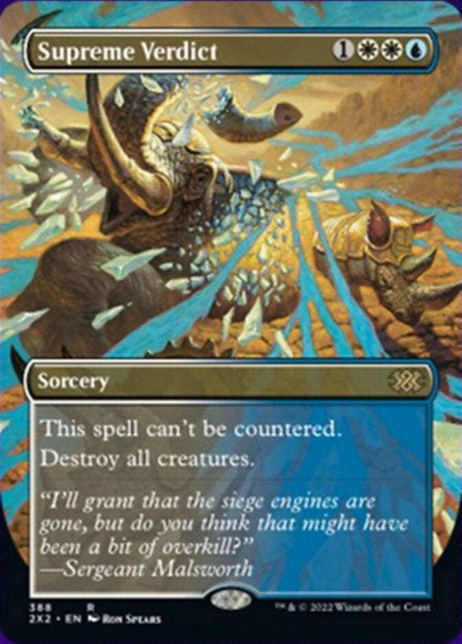 Supreme Verdict [#388 Alternate-Art Borderless] (2X2-R)