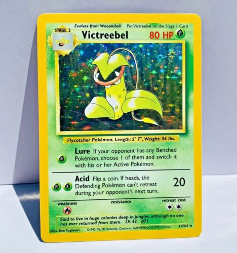 Victreebel  - 14/64 (JU) Holo Rare - Near Mint Unlimited Holofoil Misprint