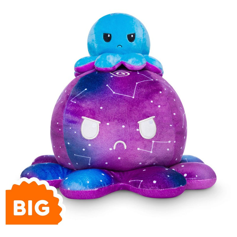 Reversible BIG Plush: Octopus - Blue & Galaxy