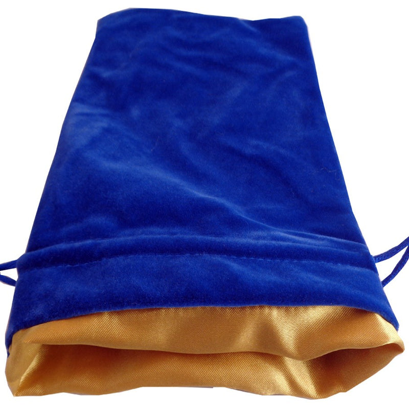 MDG: Dice Bag 6x8 - Blue Velvet w/ Gold Satin