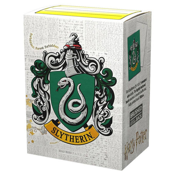 Dragon Shield: Standard - Brushed Art: Harry Potter - Slytherin 100 Count