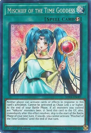 Mischief of the Time Goddess (SHVA-EN007) Secret Rare 1st Edition