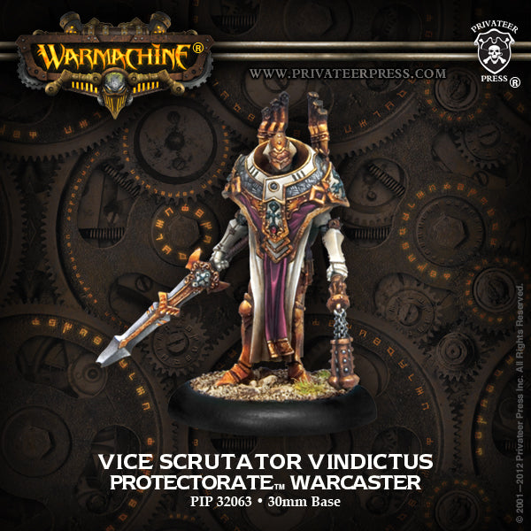 Warmachine: Protectorate - Vice Scrutator Vindictus, Warcaster (Metal)