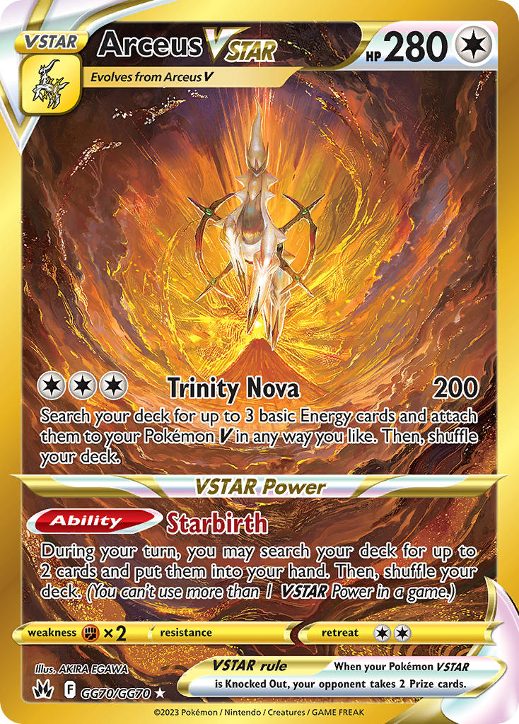 Arceus VSTAR - GG70/GG70 (CRZ:GG) Secret Rare - Near Mint Holofoil Arceus VSTAR - GG70/GG70 (CRZ:GG) Secret Rare - Near Mint Holofoil