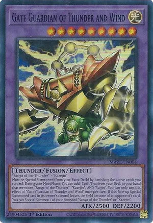 Gate Guardian of Thunder and Wind (MAZE-EN004) Super Rare - Near Mint 1st Edition