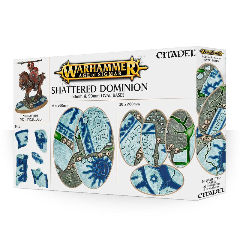 Citadel Hobby: Bases - Age of Sigmar: Shattered Dominion - 60mm & 90mm Oval (20 & 6)