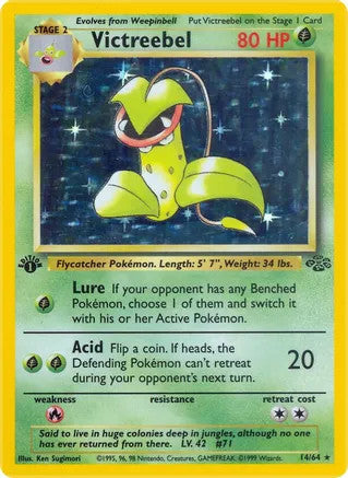 Victreebel  - 14/64 (JU) Holo Rare - Near Mint 1st Edition Holofoil