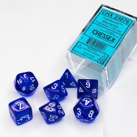 CHX23076: Translucent - Poly Set Blue w/White (7)