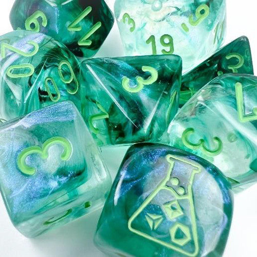 CHX30054: Borealis - Poly Set Kelp w/light green (Luminary) (7) (Lab Dice 6)